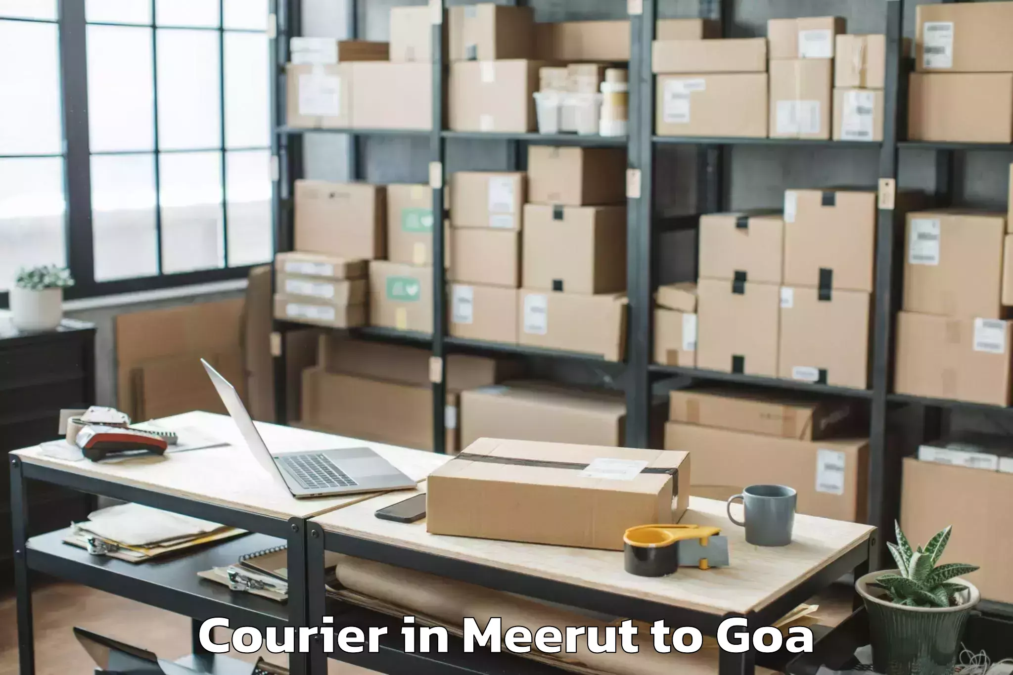 Affordable Meerut to Chicalim Courier